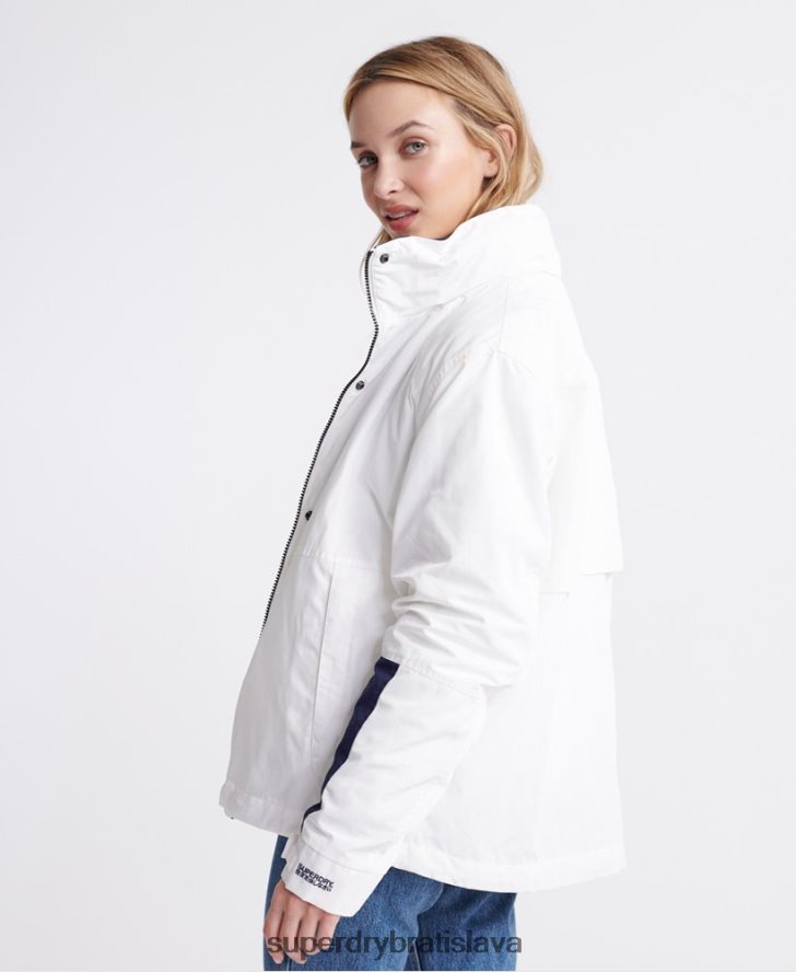 Superdry ženy Základná bunda 4 v 1 s dlhým rukávom 6B4ZTR3857 oblečenie krém