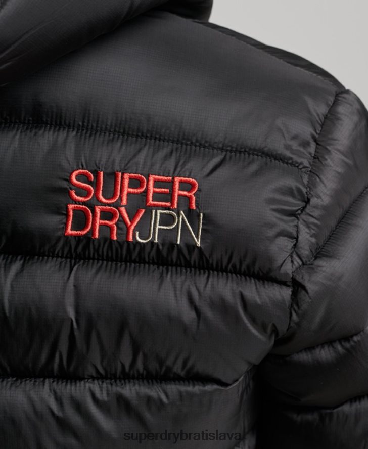 Superdry ženy ľahká skrátená športová vystužená bunda 6B4ZTR3787 oblečenie čierna