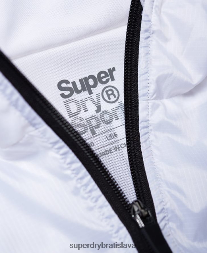 Superdry ženy aktívna netopieria bunda 6B4ZTR5721 oblečenie biely