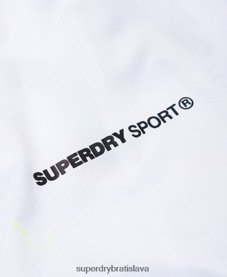 Superdry ženy aktívna netopieria bunda 6B4ZTR5721 oblečenie biely