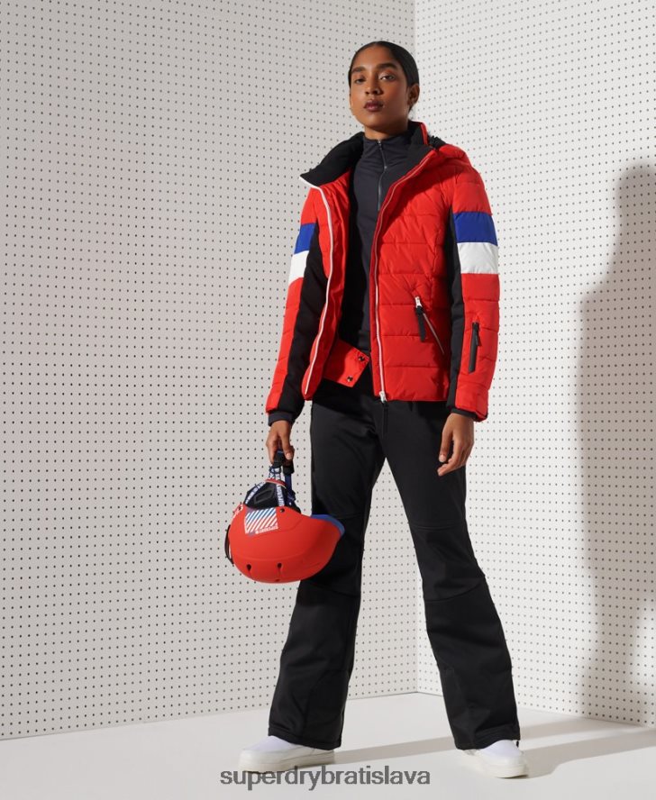 Superdry ženy alpine revive puffer bunda 6B4ZTR5677 oblečenie červená