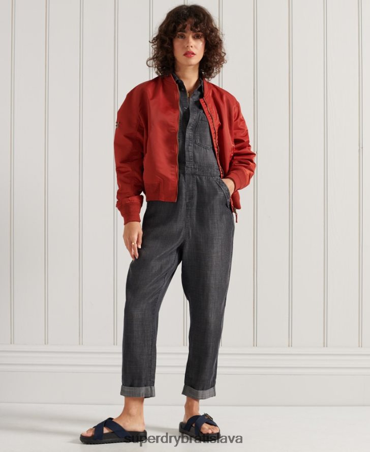 Superdry ženy bomber bunda ma1 6B4ZTR3837 oblečenie červená