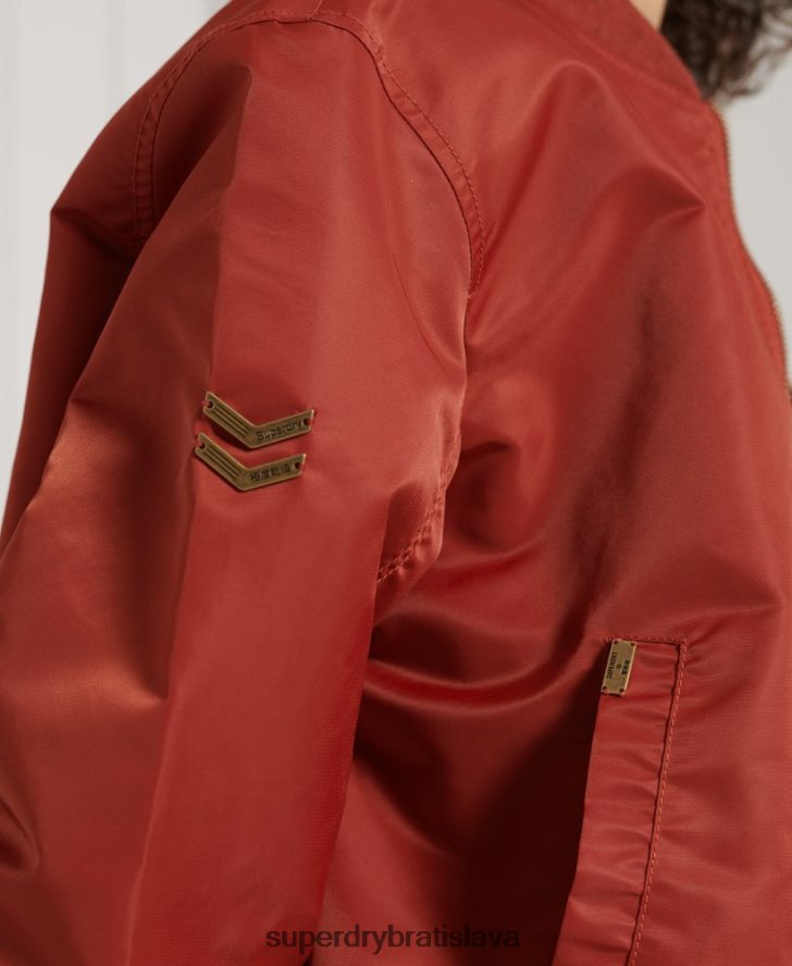 Superdry ženy bomber bunda ma1 6B4ZTR3837 oblečenie červená