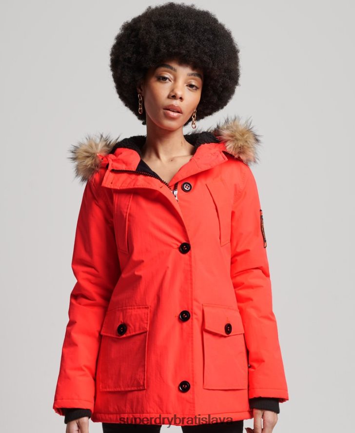 Superdry ženy bunda everest parka 6B4ZTR5648 oblečenie koralový