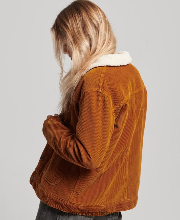 Superdry ženy bunda na prácu so šnúrkou 6B4ZTR3696 oblečenie oranžová