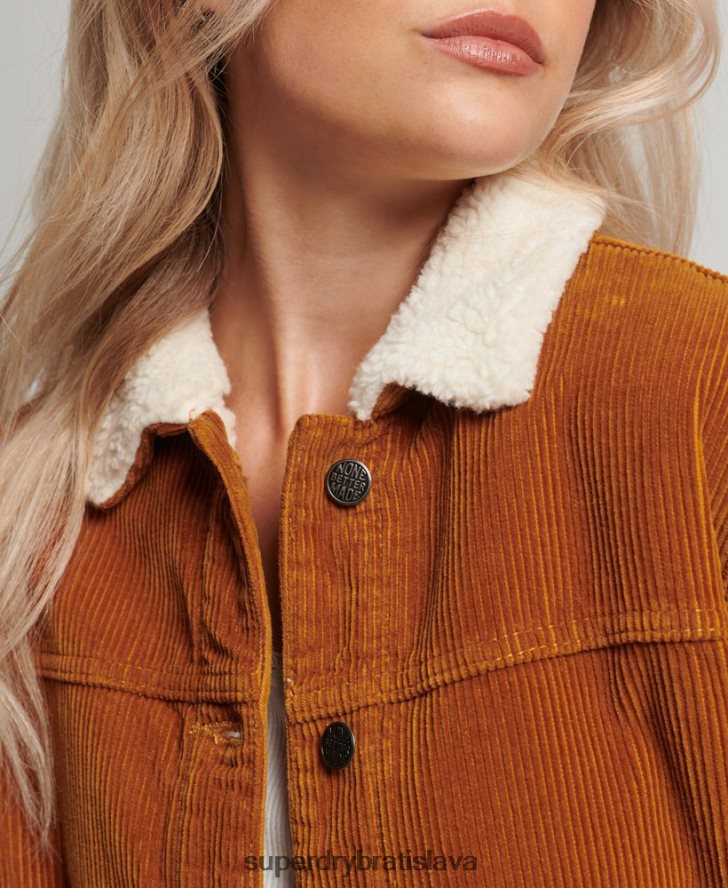 Superdry ženy bunda na prácu so šnúrkou 6B4ZTR3696 oblečenie oranžová