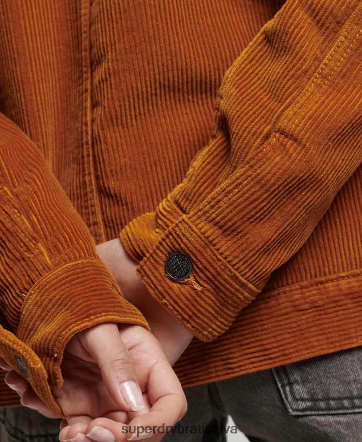 Superdry ženy bunda na prácu so šnúrkou 6B4ZTR3696 oblečenie oranžová