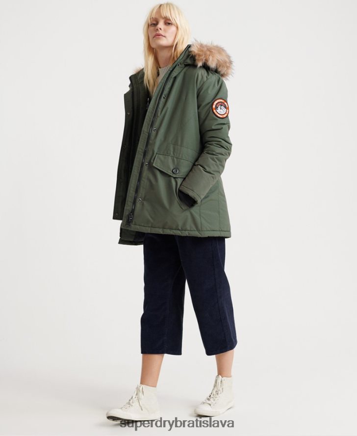 Superdry ženy bunda parka Ashley Everest 6B4ZTR5716 oblečenie zelená