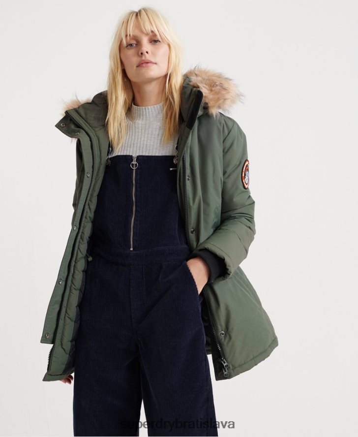 Superdry ženy bunda parka Ashley Everest 6B4ZTR5716 oblečenie zelená