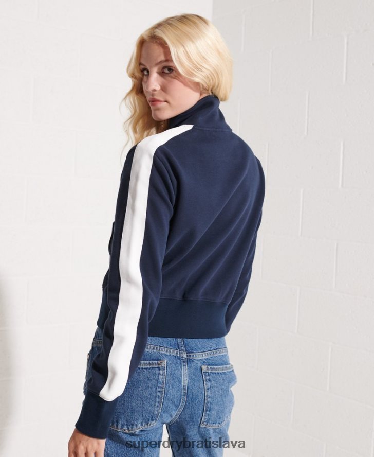 Superdry ženy bunda s kódovým pruhom 6B4ZTR5519 oblečenie námorníctvo