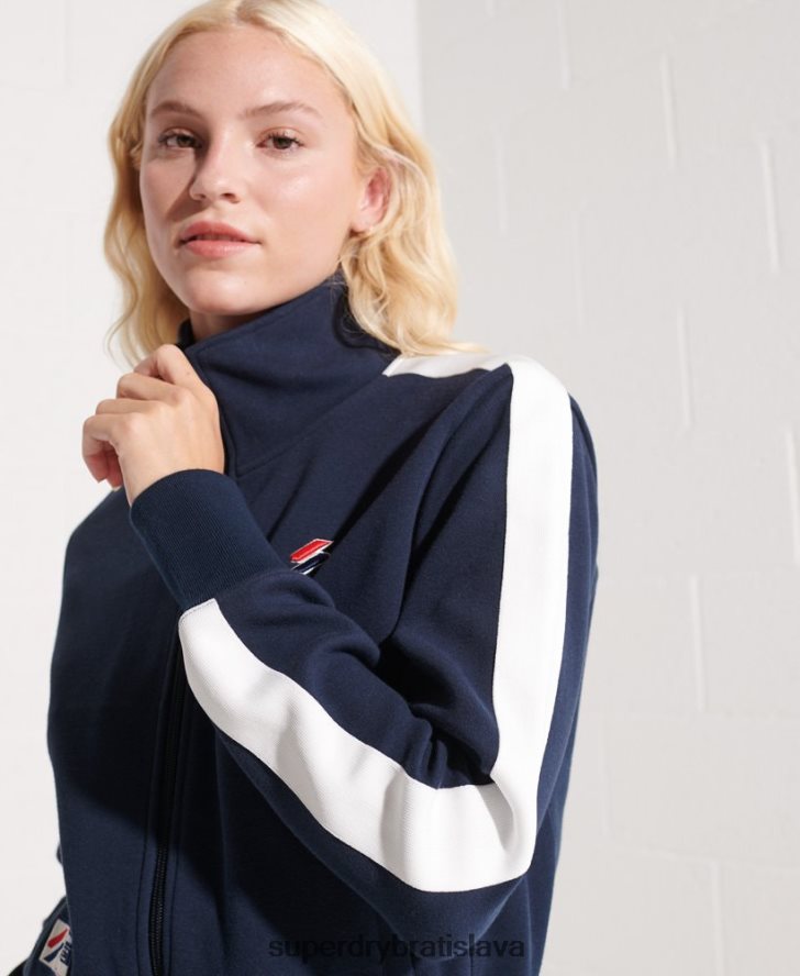 Superdry ženy bunda s kódovým pruhom 6B4ZTR5519 oblečenie námorníctvo