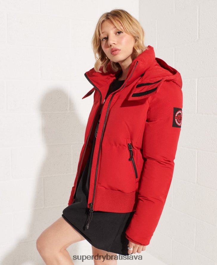Superdry ženy code everest bomber bunda 6B4ZTR5494 oblečenie červená
