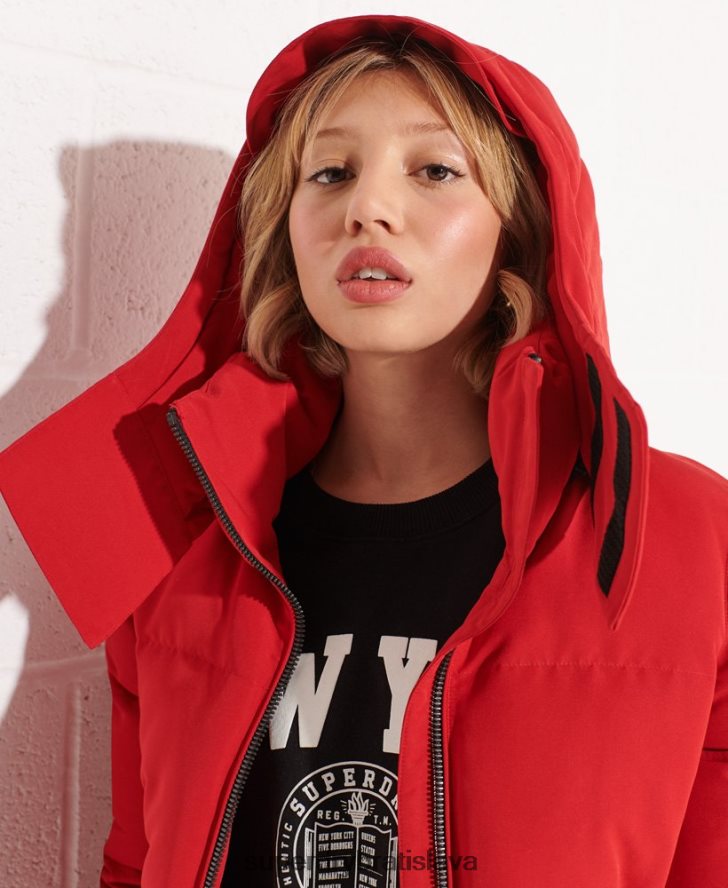 Superdry ženy code everest bomber bunda 6B4ZTR5494 oblečenie červená