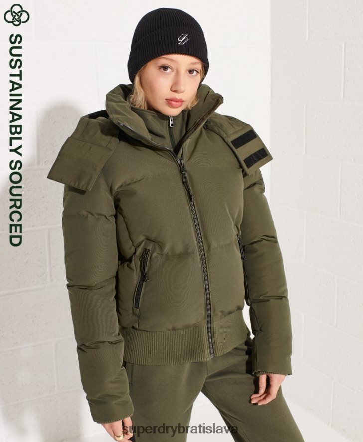 Superdry ženy code everest bomber bunda 6B4ZTR5613 oblečenie kaki