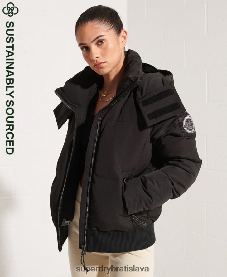 Superdry ženy code everest bomber bunda 6B4ZTR5673 oblečenie čierna