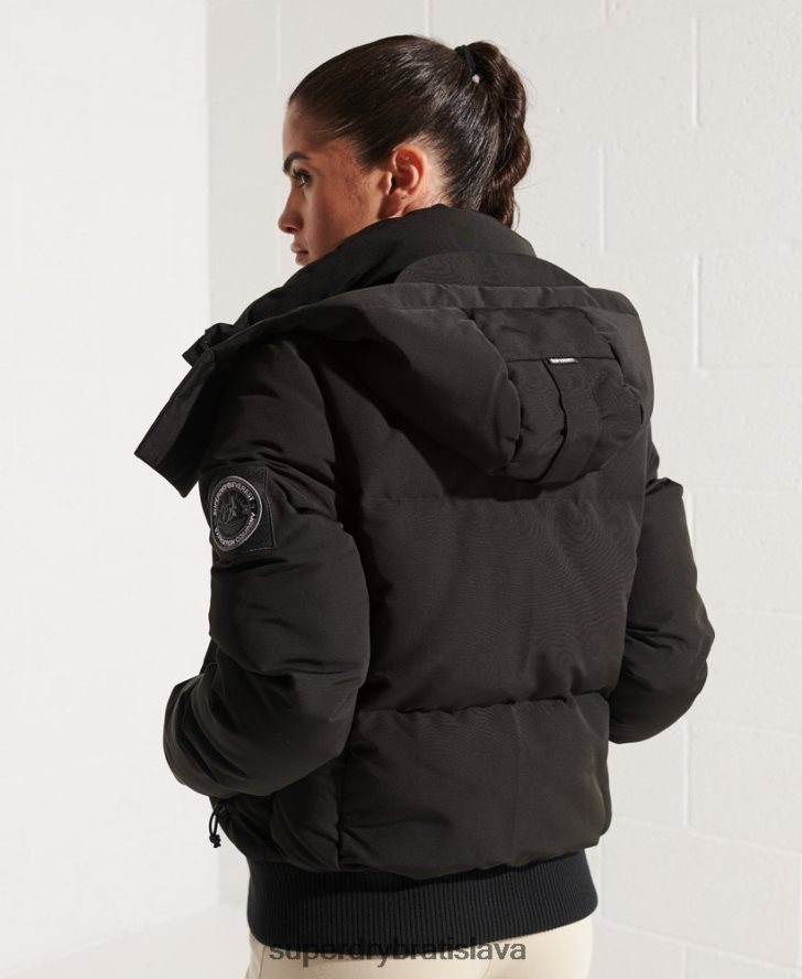 Superdry ženy code everest bomber bunda 6B4ZTR5673 oblečenie čierna