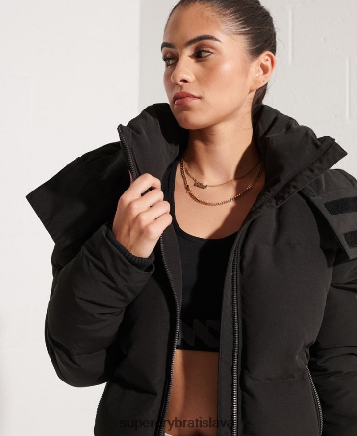 Superdry ženy code everest bomber bunda 6B4ZTR5673 oblečenie čierna