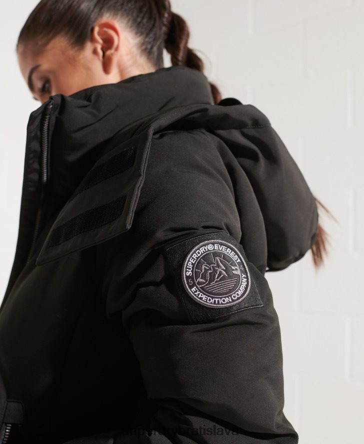Superdry ženy code everest bomber bunda 6B4ZTR5673 oblečenie čierna