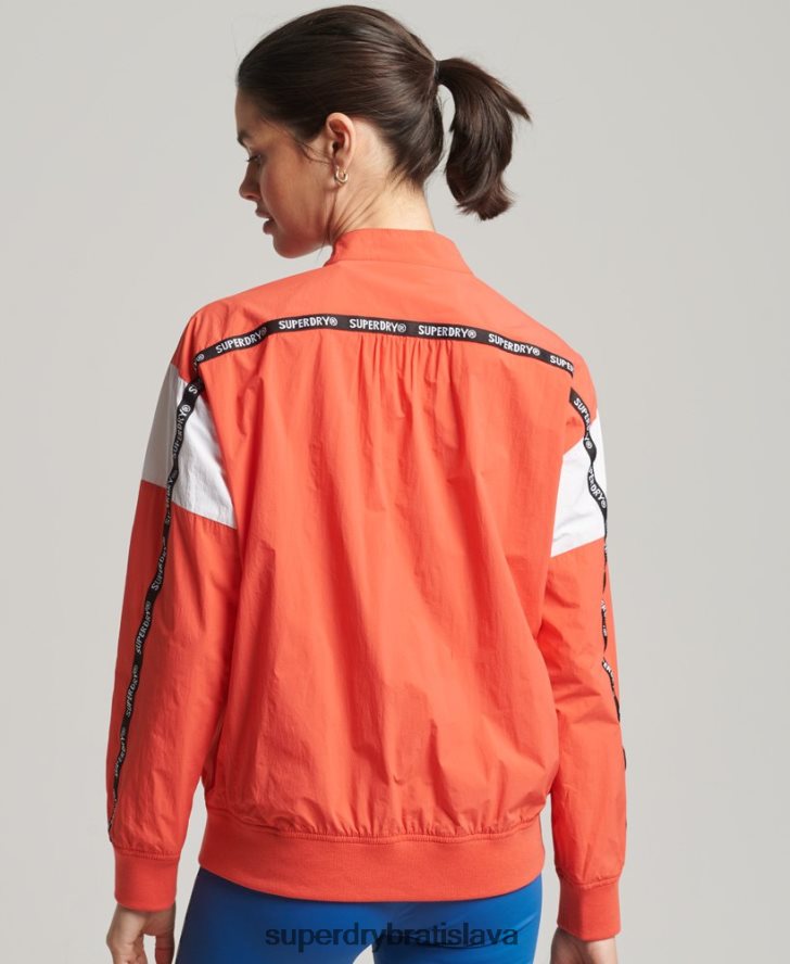 Superdry ženy cvičná oversized bomber bunda 6B4ZTR5489 oblečenie koralový