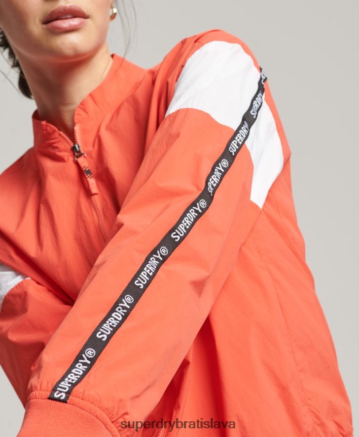 Superdry ženy cvičná oversized bomber bunda 6B4ZTR5489 oblečenie koralový