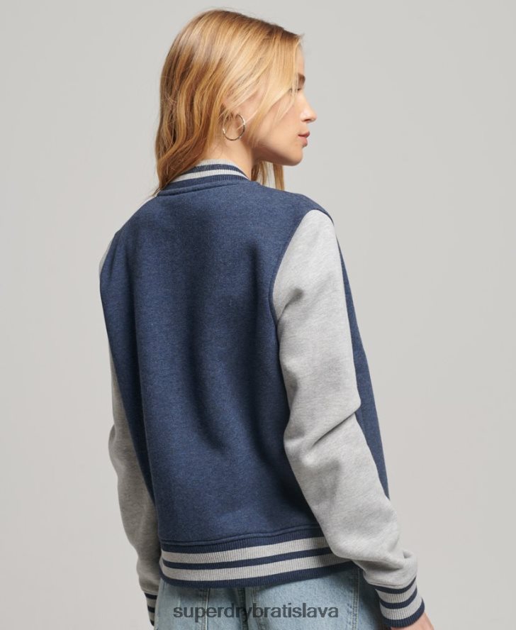Superdry ženy džersejová bomber bunda s vintage logom 6B4ZTR3412 oblečenie námorníctvo