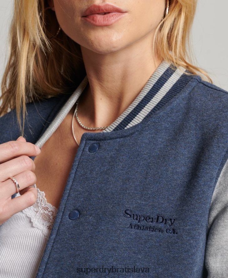 Superdry ženy džersejová bomber bunda s vintage logom 6B4ZTR3412 oblečenie námorníctvo