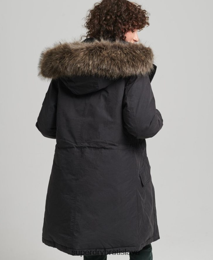 Superdry ženy down everest parka 6B4ZTR3598 oblečenie čierna