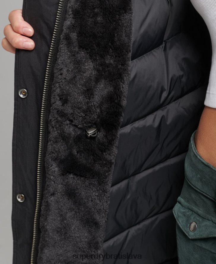 Superdry ženy down everest parka 6B4ZTR3598 oblečenie čierna
