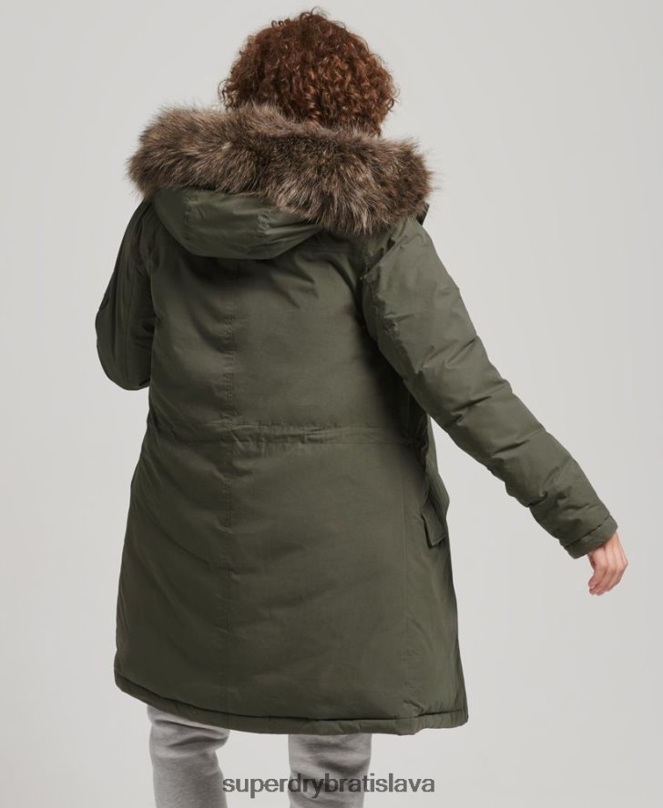 Superdry ženy down everest parka 6B4ZTR3599 oblečenie kaki