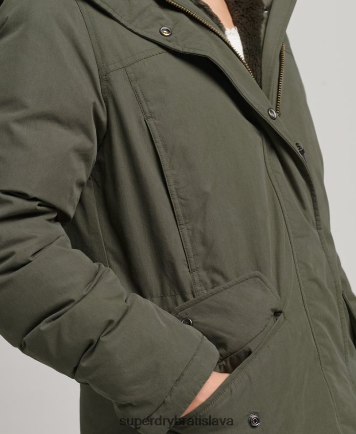 Superdry ženy down everest parka 6B4ZTR3599 oblečenie kaki
