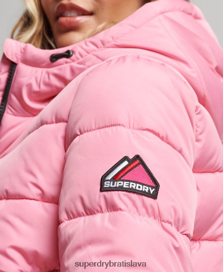 Superdry ženy duch športový puffer 6B4ZTR5428 oblečenie Ružová