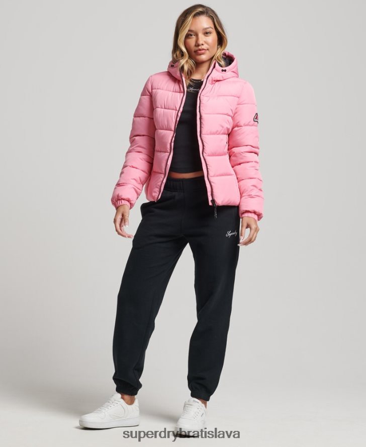 Superdry ženy duch športový puffer 6B4ZTR5428 oblečenie Ružová