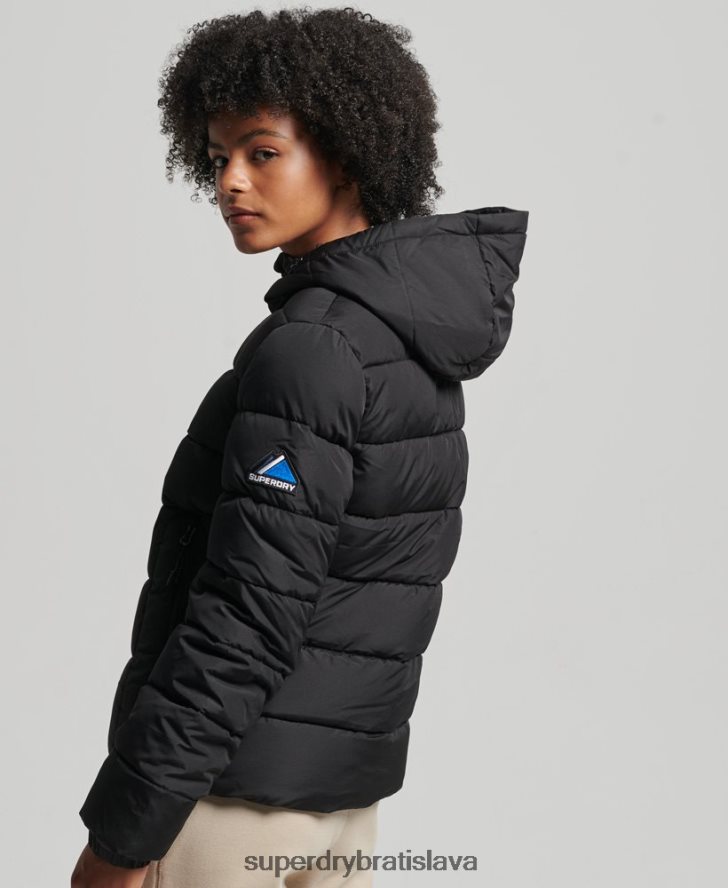 Superdry ženy duch športový puffer 6B4ZTR5450 oblečenie čierna