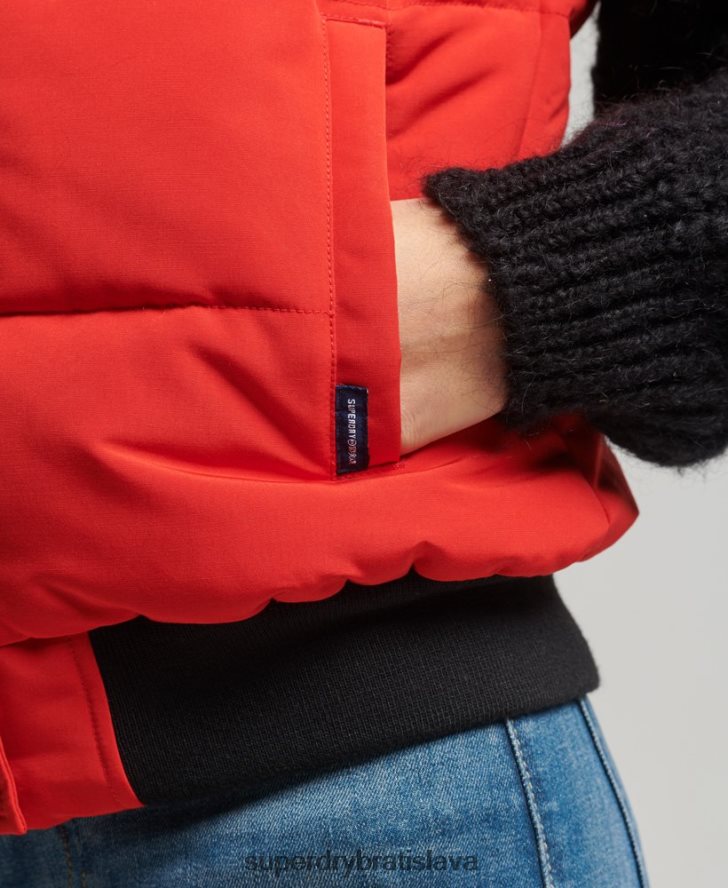 Superdry ženy ella gilet 6B4ZTR5534 oblečenie červená
