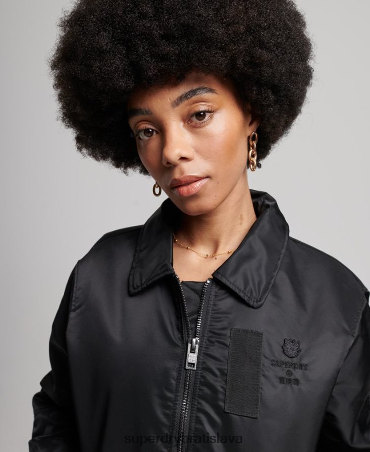 Superdry ženy energy ma2 bomber bunda 6B4ZTR5420 oblečenie čierna