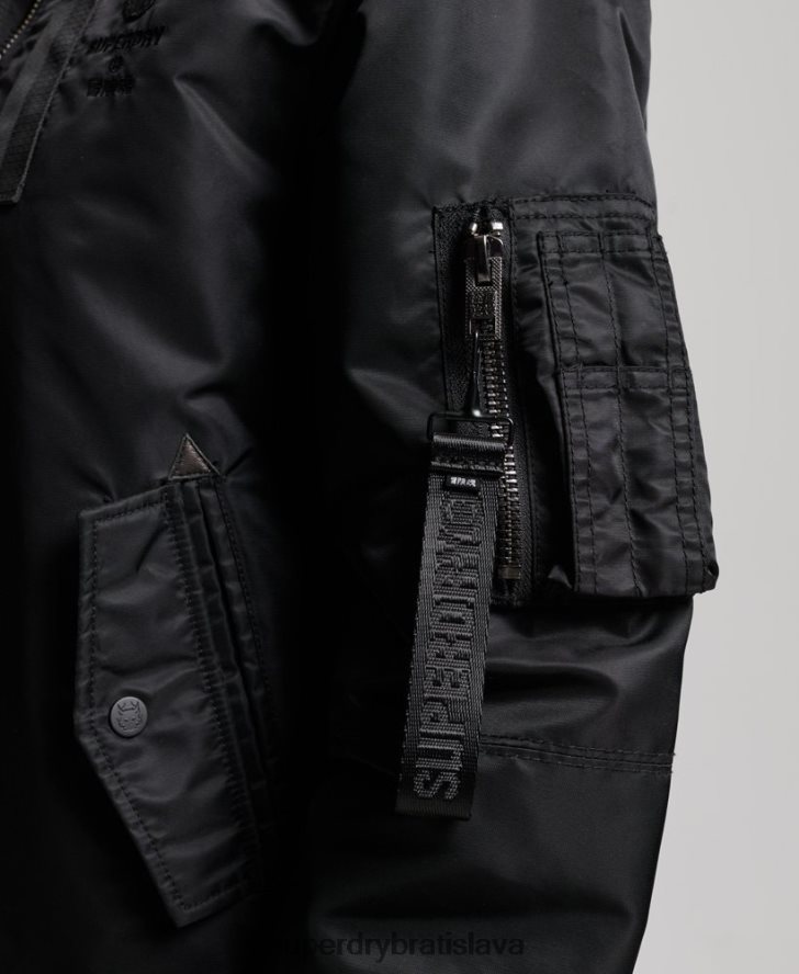 Superdry ženy energy ma2 bomber bunda 6B4ZTR5420 oblečenie čierna