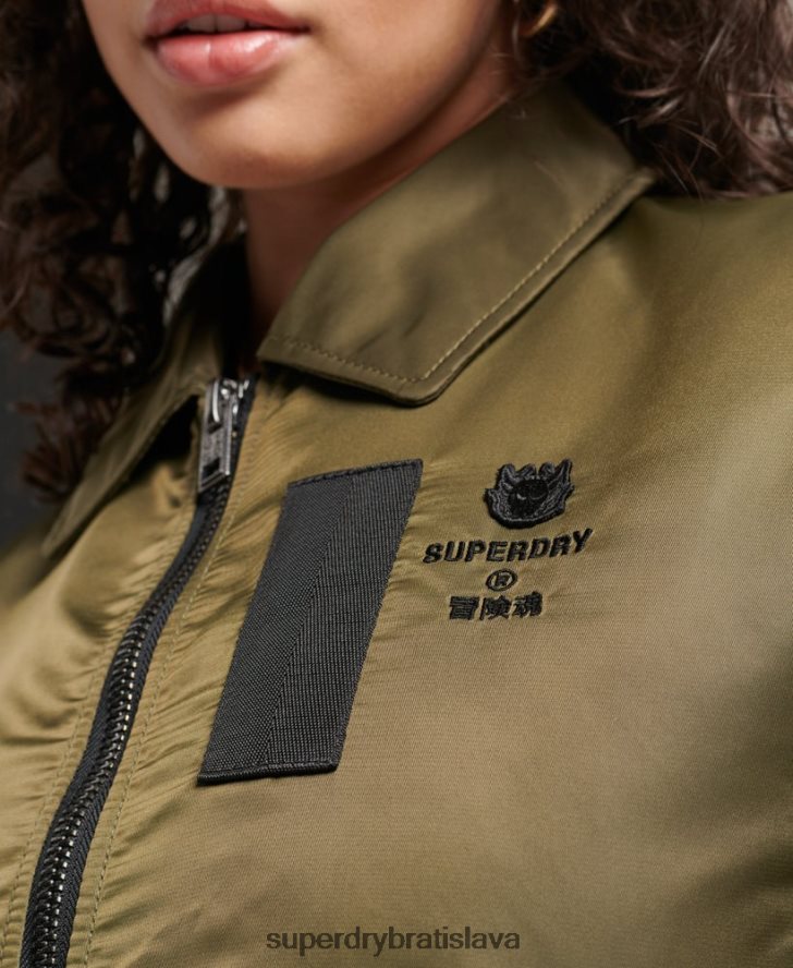 Superdry ženy energy ma2 bomber bunda 6B4ZTR5508 oblečenie zelená