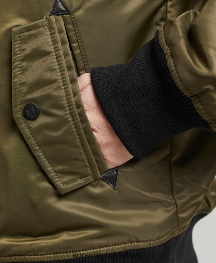 Superdry ženy energy ma2 bomber bunda 6B4ZTR5508 oblečenie zelená