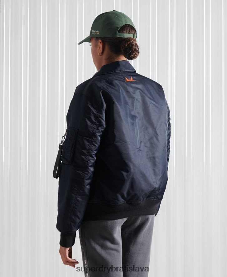 Superdry ženy energy ma2 bomber bunda 6B4ZTR5523 oblečenie námorníctvo