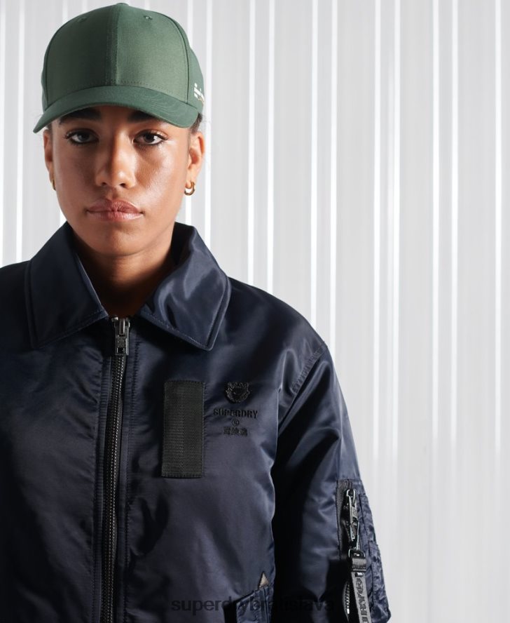 Superdry ženy energy ma2 bomber bunda 6B4ZTR5523 oblečenie námorníctvo
