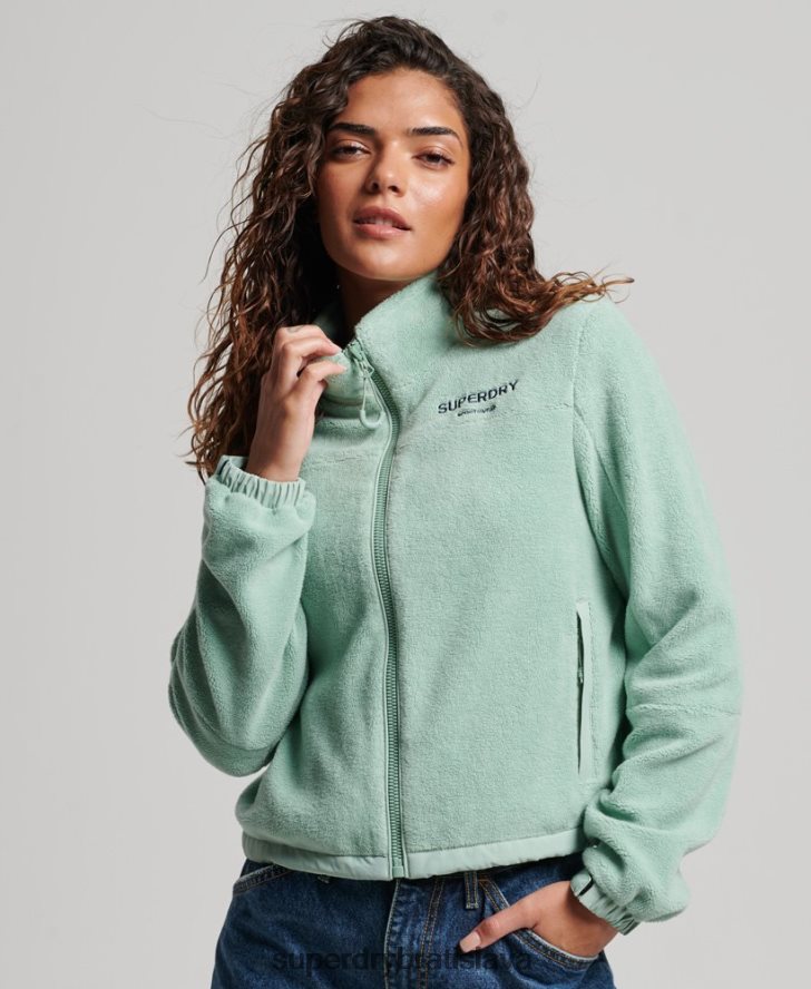 Superdry ženy fleecová trekingová bunda 6B4ZTR3699 oblečenie zelená