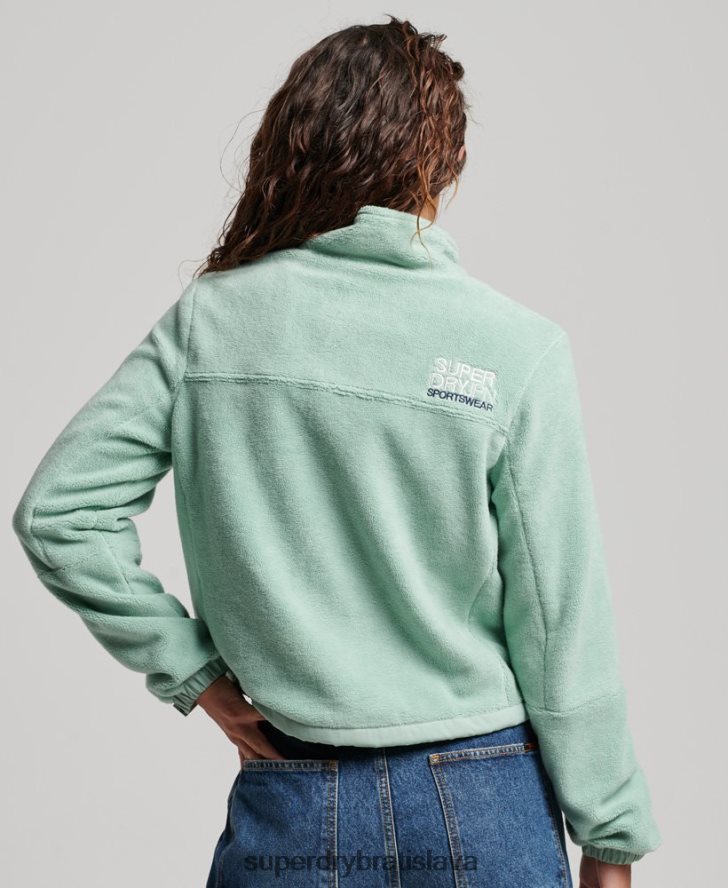 Superdry ženy fleecová trekingová bunda 6B4ZTR3699 oblečenie zelená