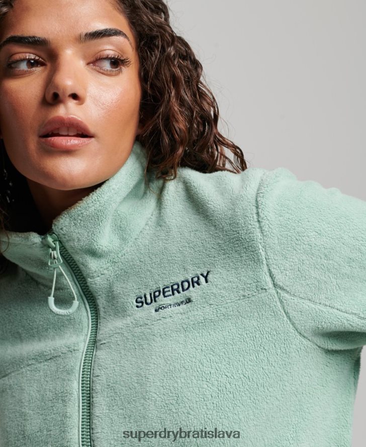 Superdry ženy fleecová trekingová bunda 6B4ZTR3699 oblečenie zelená