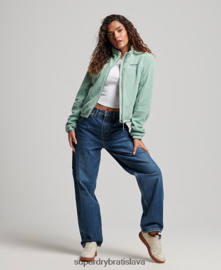 Superdry ženy fleecová trekingová bunda 6B4ZTR3699 oblečenie zelená
