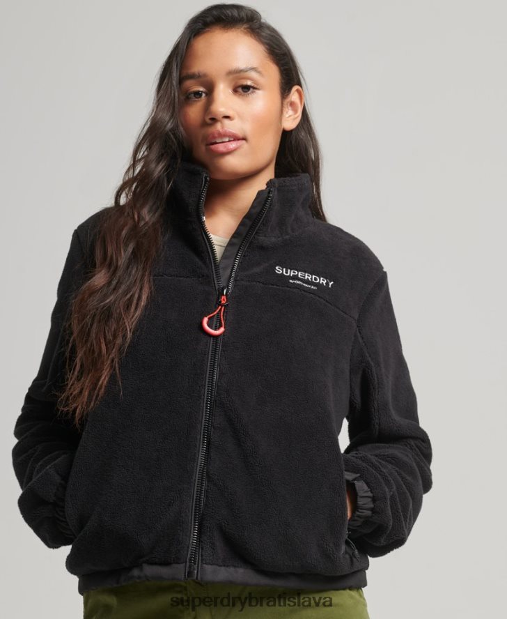 Superdry ženy fleecová trekingová bunda 6B4ZTR3782 oblečenie čierna
