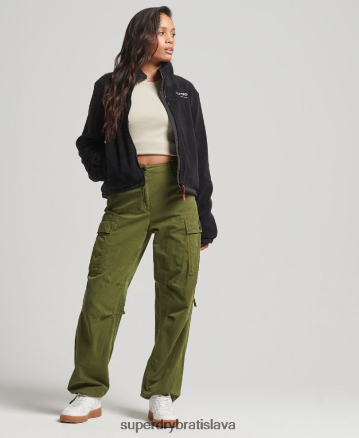 Superdry ženy fleecová trekingová bunda 6B4ZTR3782 oblečenie čierna