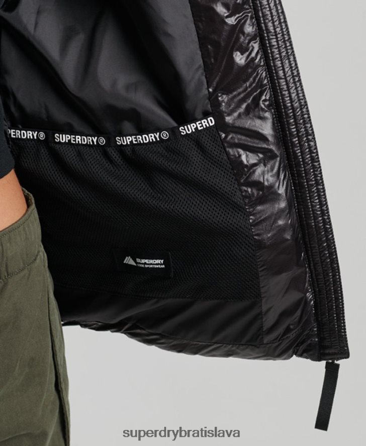 Superdry ženy horská bunda s kapucňou Fuji 6B4ZTR5610 oblečenie čierna
