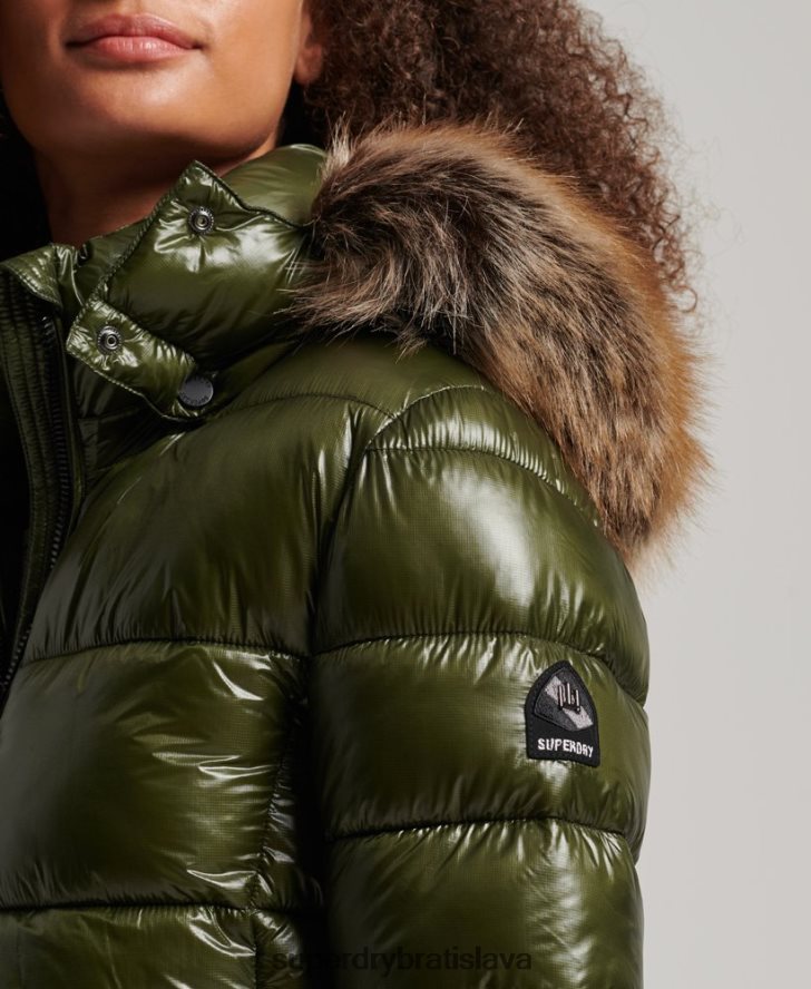 Superdry ženy horská bunda s kapucňou Fuji 6B4ZTR5666 oblečenie kaki