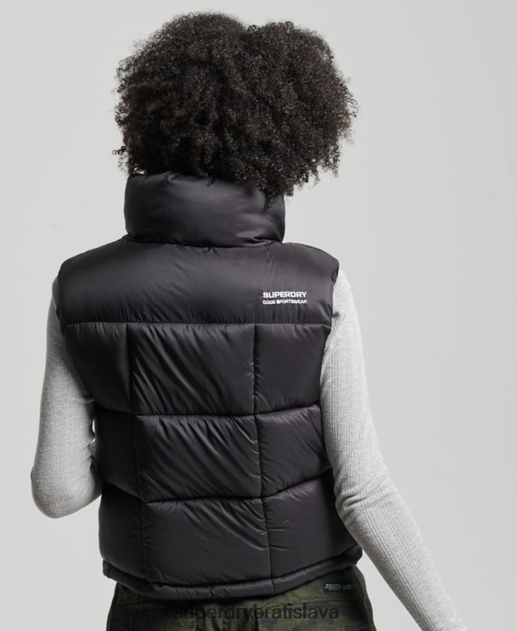 Superdry ženy horská športová vesta 6B4ZTR5646 oblečenie čierna