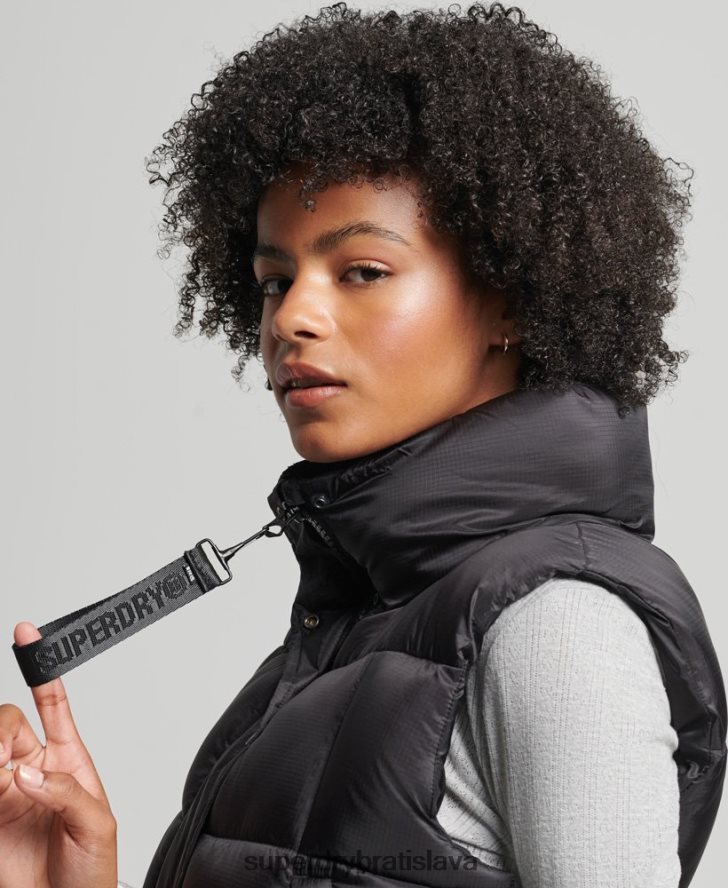 Superdry ženy horská športová vesta 6B4ZTR5646 oblečenie čierna